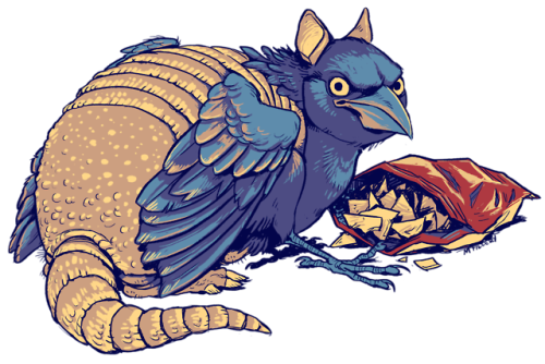 draconym:A common roadside sight in Texas, the grackle armadillo.