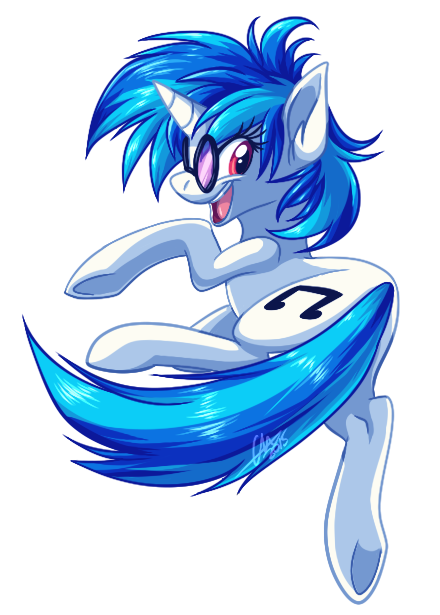 britishstarr:  Vinyl Scratch has always been one of my faves, her design is just perfect!  What an upbeat lookin’ Scratchie! ^w^