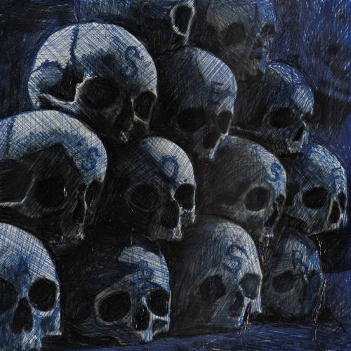 Skulls    -   Jan Fabre s/dBelgian, b.1958-Collection Verbaet