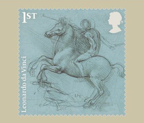 Two of my favourite things together: Leonardo da Vinci x stamps, available from UK Royal Mail.