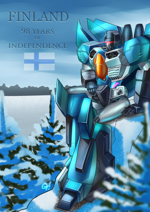 grafeeniblog:  Thundercracker visits Finland! ❄ ❅ ❄ [December 6th is the Finnish independence day] 