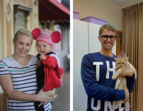 mymodernmet:  Brother Hilariously Recreates Twin Sister’s Family Photos by Replacing Kids With a Cat 