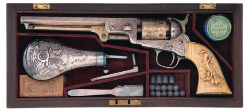 peashooter85 - Colt Model 1851 Navy revolver with carved Mexican...