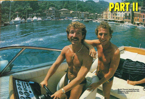 Sampdoria&rsquo;s Graeme Souness (left) and Trevor Francis take a break in Portofino, Italy on 2