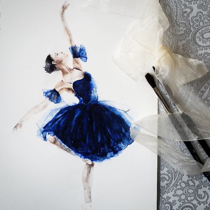 wordsnquotes:  Ballet Watercolor Illustrations by Yulia Shevchenko Russian artist