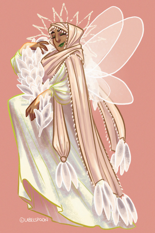 day 16 of my 28 houseplant fairies is the coccoon succulent fairy! i LOVE these graceful little thin