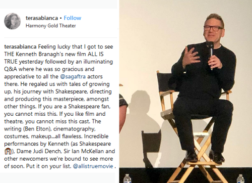 ken-branagh:Early reactions to Kenneth Branagh’s new Shakespeare movie All is True from preview scre