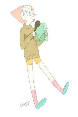 elena0803:  I sketched a Pearl c:She was so cute wearing that sweater in the latest episode ;O;