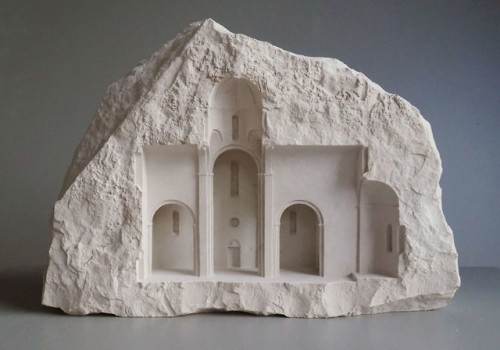 archatlas:Matthew SimmondsCopenhagen-based artist Matthew Simmonds carves miniature architectural in