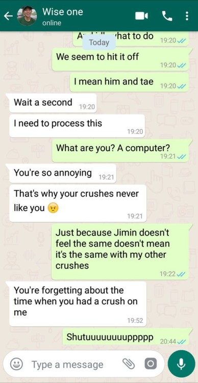 Catfish Jungkook is bored and makes a Tinder profile using Taehyung’s selfies. When he finds h