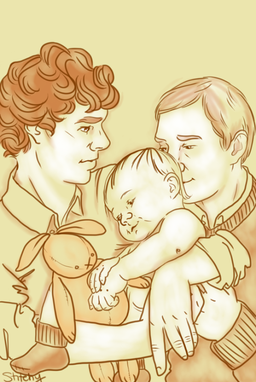 stitchlock: I promised my Sarah I would draw this from my parentlock fic for her, and it seemed like