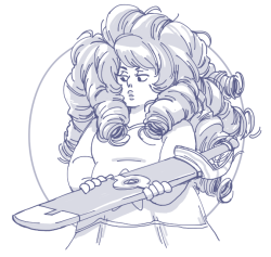 andyleighr:  lil doodle of rose and her sword
