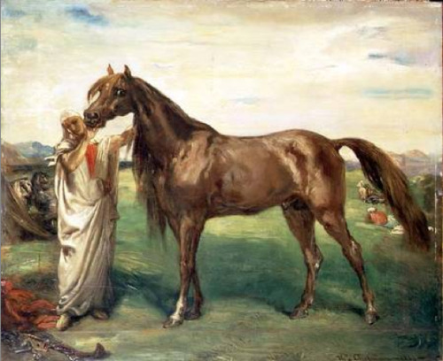 Théodore Chassériau, Hadji, an Arabian Stallion, 1853