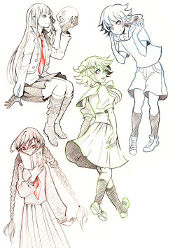 miyuli:  Some DanganRonpa sketches. Might