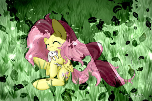 mypantsrcool:  Fluttershy And Angel by ~MrsRemi  <3