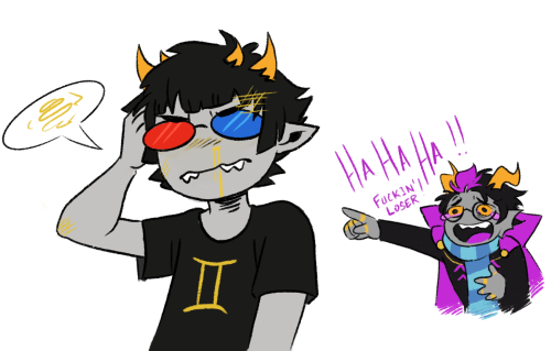 I have no explanation for this other than that eridan is a jerk