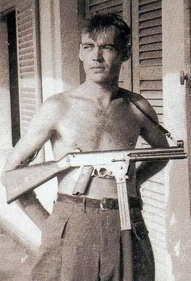 French soldier armed with the rare PM MAS-48-C3, Indochina, 1949-50.The submachine gun which feature
