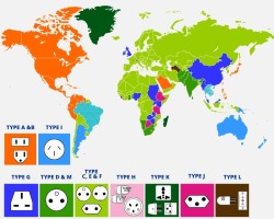 mapsontheweb:  Plug outlets around the world.