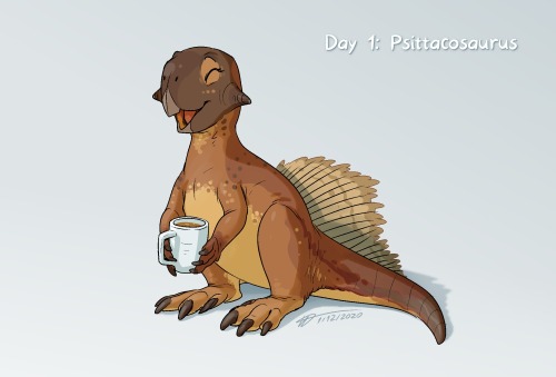 I thought to share these 3 here. Psittacosaurus, Allosaurus, Deinocheirus from my personal challenge