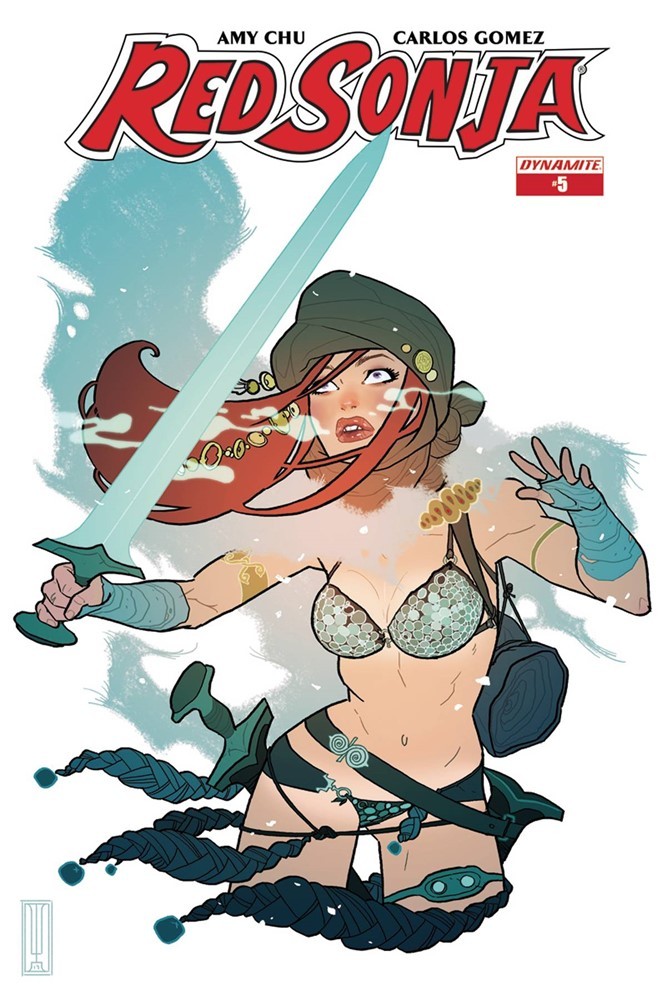bear1na: Red Sonja Vol. 4 #12 - 13, #5 - #7 variant covers by Ben Caldwell *