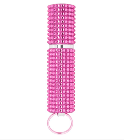 A little “femmes fight back” collection!From L-RPink cell phone stun gunCat defender keychainRhinest