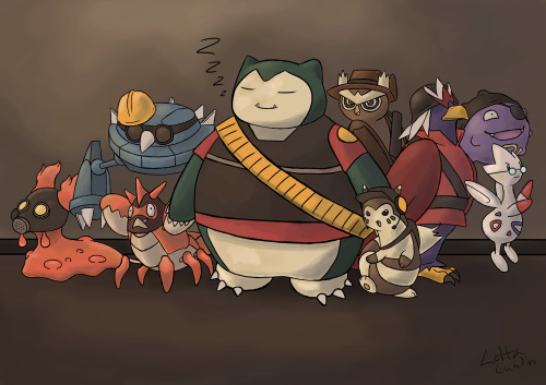 If the Team Fortress 2 characters where pokemon.Made in photoshop by me.