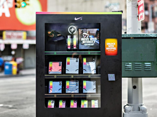 Nike FuelBox Vending Machine. (via Nike FuelBox Vending Machine | Zeutch)