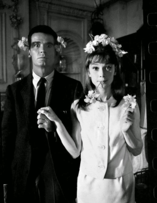 James Garner with Audrey Hepburn at Goldwyn Studios for “The Children’s Hour,” 196