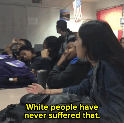 ellewerd:  micdotcom:  The video starts in the middle of the conversation, so you don’t get to hear what the teacher was saying prior, but the overhead projection shows her woke af answer was necessary.  I love the fact the black girl in the back was