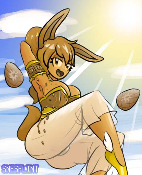 snesflint: Bunnygirls Day 10! Choco Buns in the sun. @sketchian-anthonym’s character- I forget