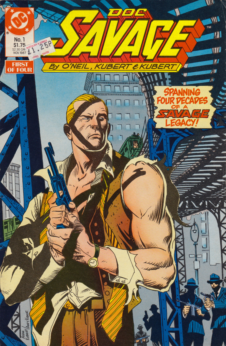 Doc Savage #1 (DC Comics, 1987). Cover art by Adam Kubert and Andy Kubert.From Oxfam