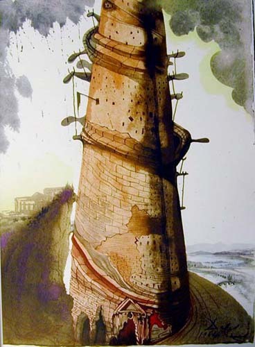 artist-dali:Turris Babel, 1967, Salvador DaliMedium: gouache