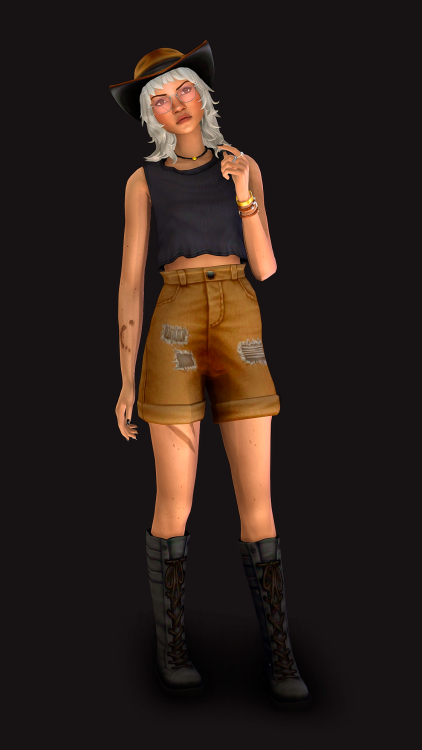 celene lópezyour local barkeep/wolf enthusiast 1~ hair - glasses - hat - shorts - tights - boots2~