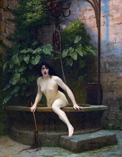 sakrogoat:Jean-Léon Gérôme - Truth Coming Out of Her Well to Shame Mankind