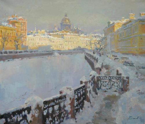 Eskov Pavel (b.1981) - Frosty Morning. The Moika River. 2010. Oil on canvas.