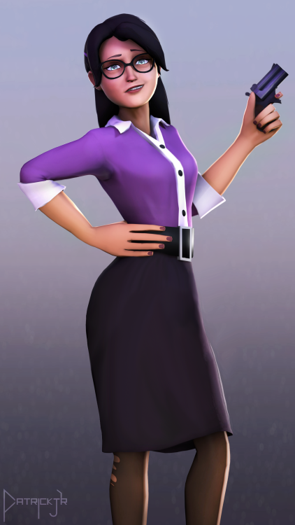 patrick-jr: SFM Poster: Miss PaulingHere’s a poster of a Miss Pauling Portrait, Sorry for not making