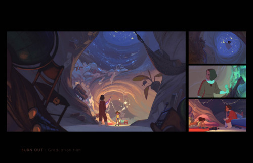 Screenshots and colorscript from my graduation film “Burn Out” !Watch it on vimeo or you