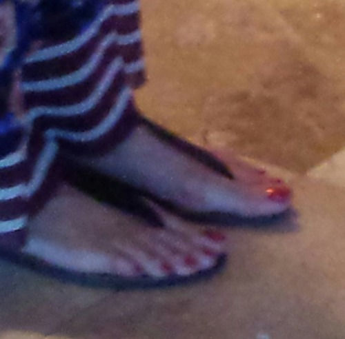 My aunts pretty feet. snuck this in during Christmas gathering