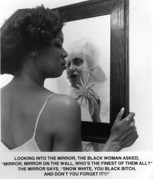 Coupling her sardonic wit with the direct, uncompromising gaze of her subjects, Carrie Mae Weems evi