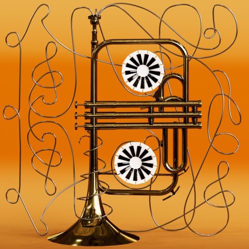 Letter B @36daysoftype - #36daysoftype #36daysoftype_b #36daysoftype10 - #b #trumpet #jazz #digital #3dexperiments