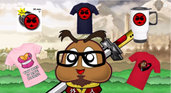 ghetits:  GAIJJIN GOOMBAH PROMOTOES HIS NEW MERCH , WTF WHY WOULD OYU BUY ANY OF THIS EPSECIALY THE GOOMBA BOOB SHIRT WTF  