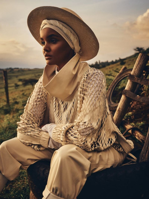 Editorials. Halima Aden.  Harper’s Bazaar Arabia February 2020.  Images by Yulia Gorbachenko.