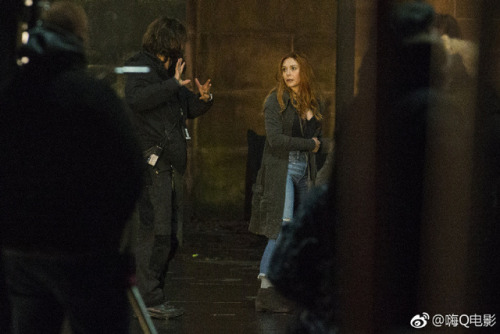 marvelstudiosmovies: Elizabeth Olsen on the set of Avengers: Infinity War 