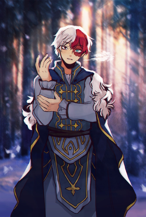 knightic: shouto as a prince of ice
