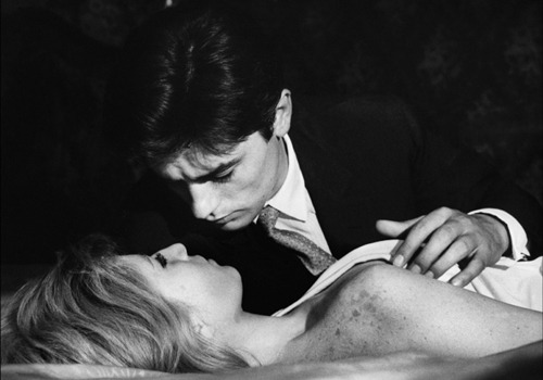 highvolumetal:   Monica Vitti and Alain Delon , L'eclisse , Michelangelo Antonioni , 1962.
