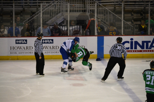 floofyfeather:  So along with video games and figure skating, I love hockey.  Louisiana Ice Gators v. Columbus Cottonmouths W 6-4 Jan. 2, 2015