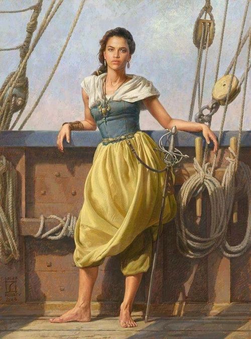 heroineimages:theamericanparlor:The Female PiratesThere is a fascination with Lady Swashbucklers.  T