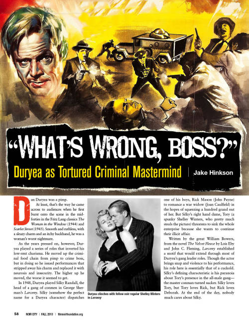  Did you know that NOIR CITY magazine dedicated an issue to birthday boy Dan Duryea? You can buy a d