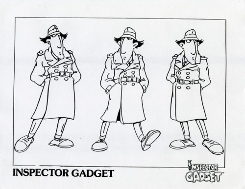 talesfromweirdland:Production drawings and model sheets from the 1980s animated series, INSPECTOR GA