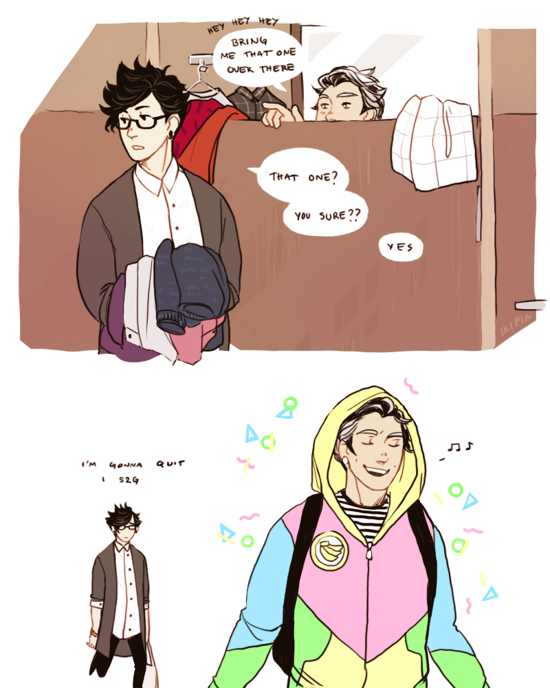 ikipin:  so Kuroo and Bokuto went shopping also Bokuto is hopeless I still love him
